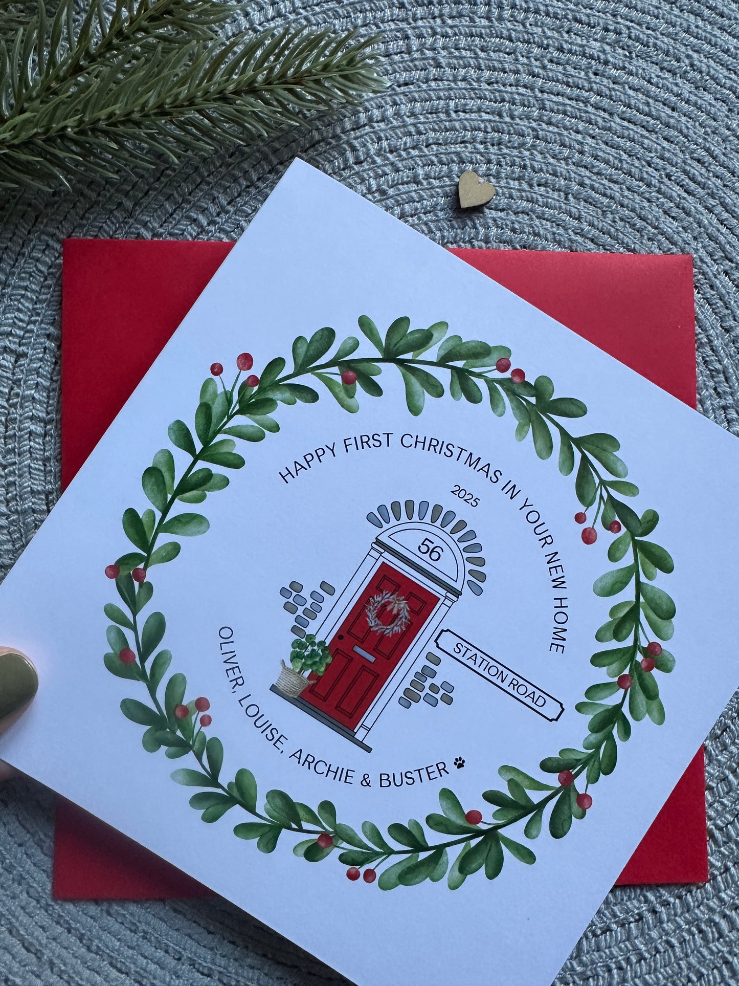 Personalised First Christmas New Home Decoration; 1st Xmas Customised Tree Bauble