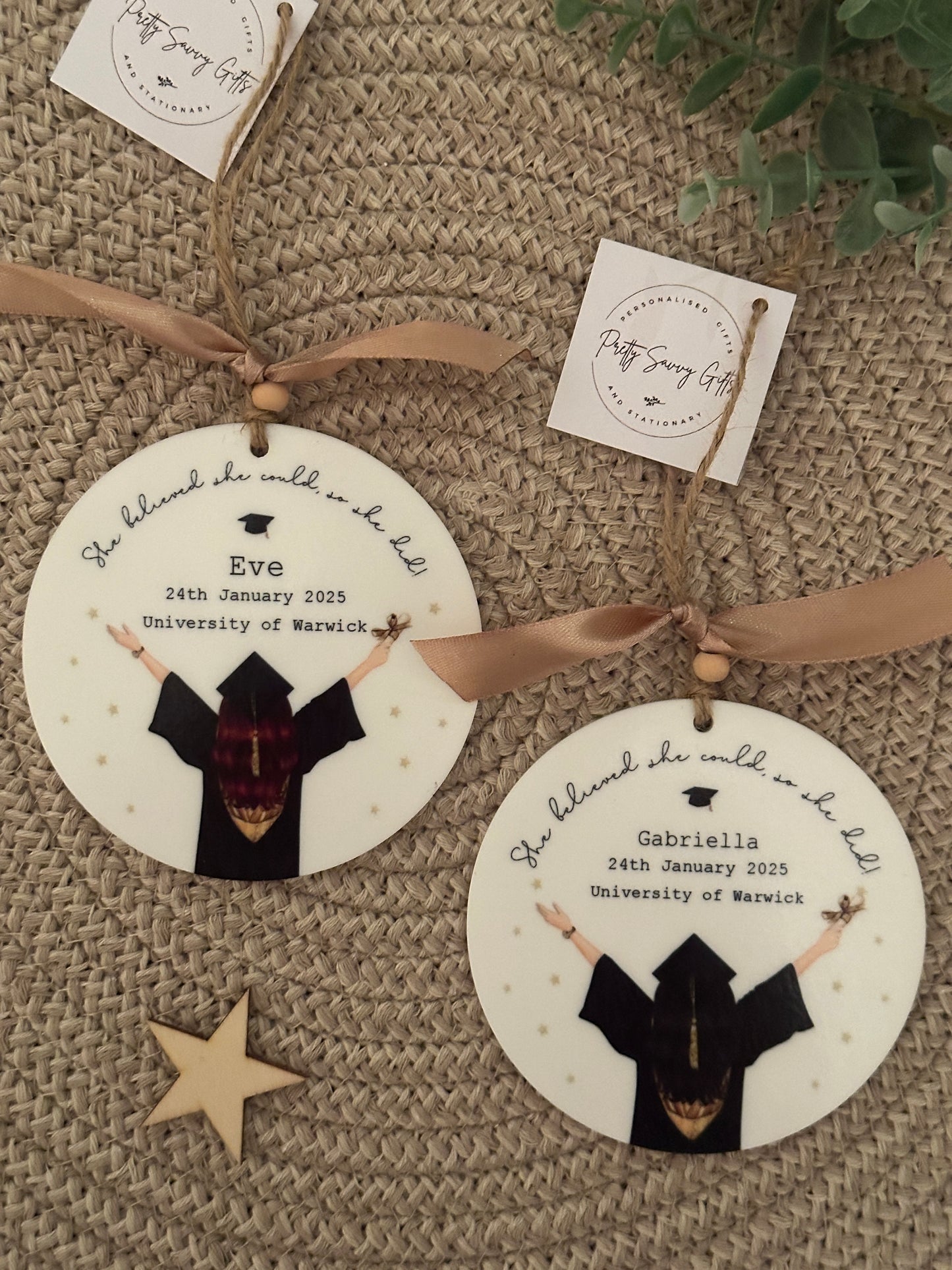 Personalised Graduation Gift Keepsake - Custom University Graduation Gift for Her, Girl Graduation Gift, Hair Colour Customisation