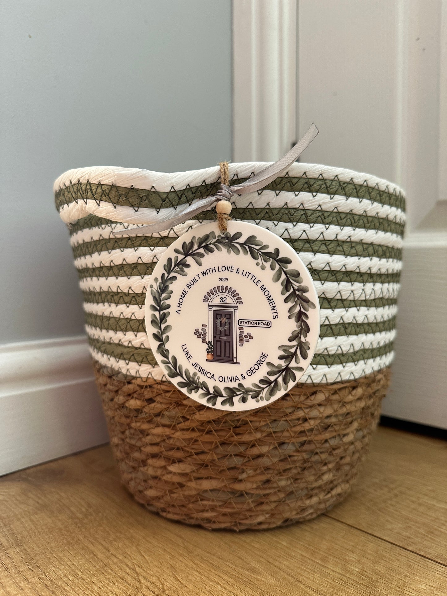 Personalised Handmade New Home Keepsake, Matching Card Available