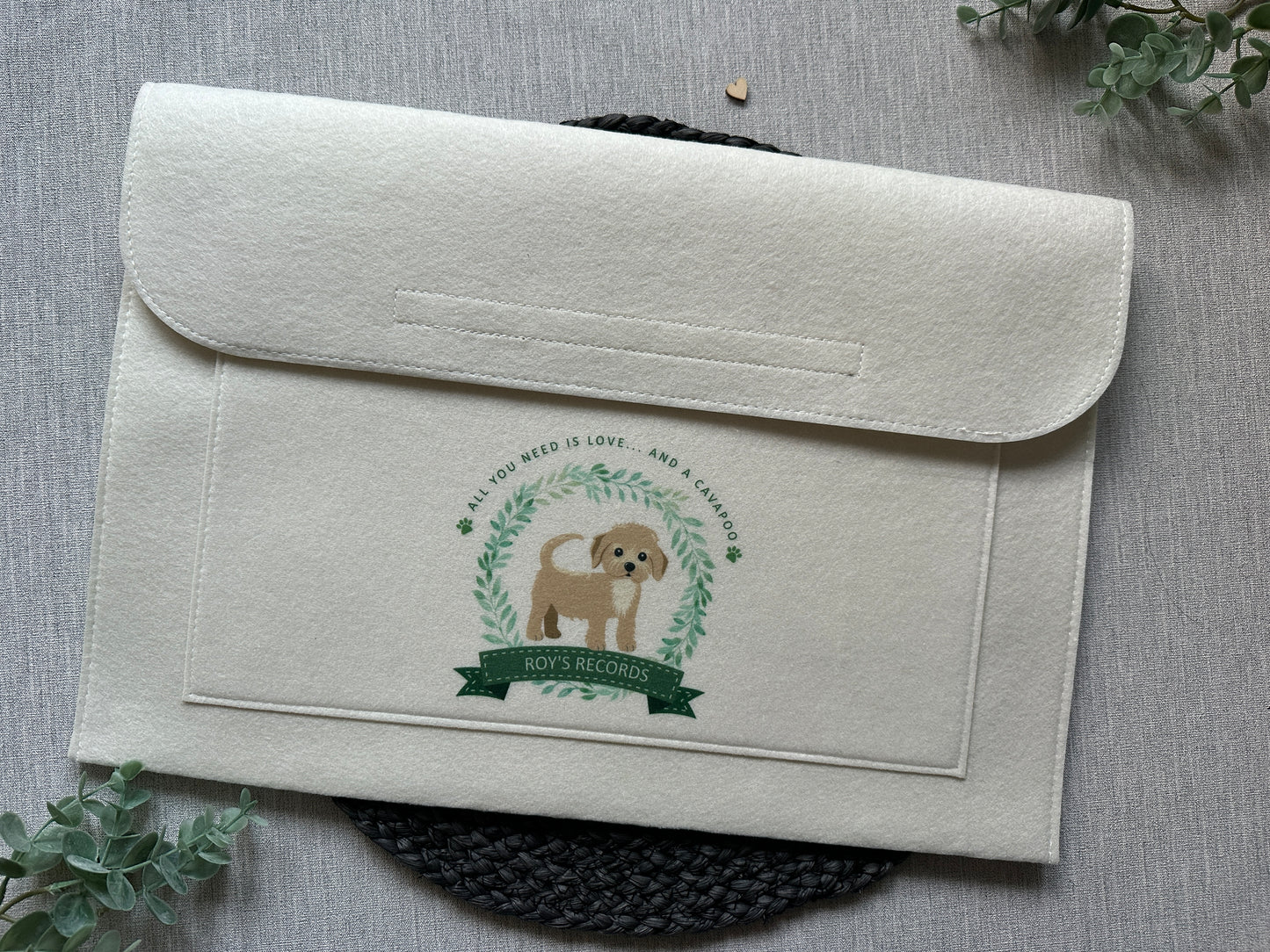 Personalised Dog Notes Folder - Custom Puppy Document Folder, Vet Records, Dog Breed Customisation, Perfect Pet Owner & New Puppy Gift
