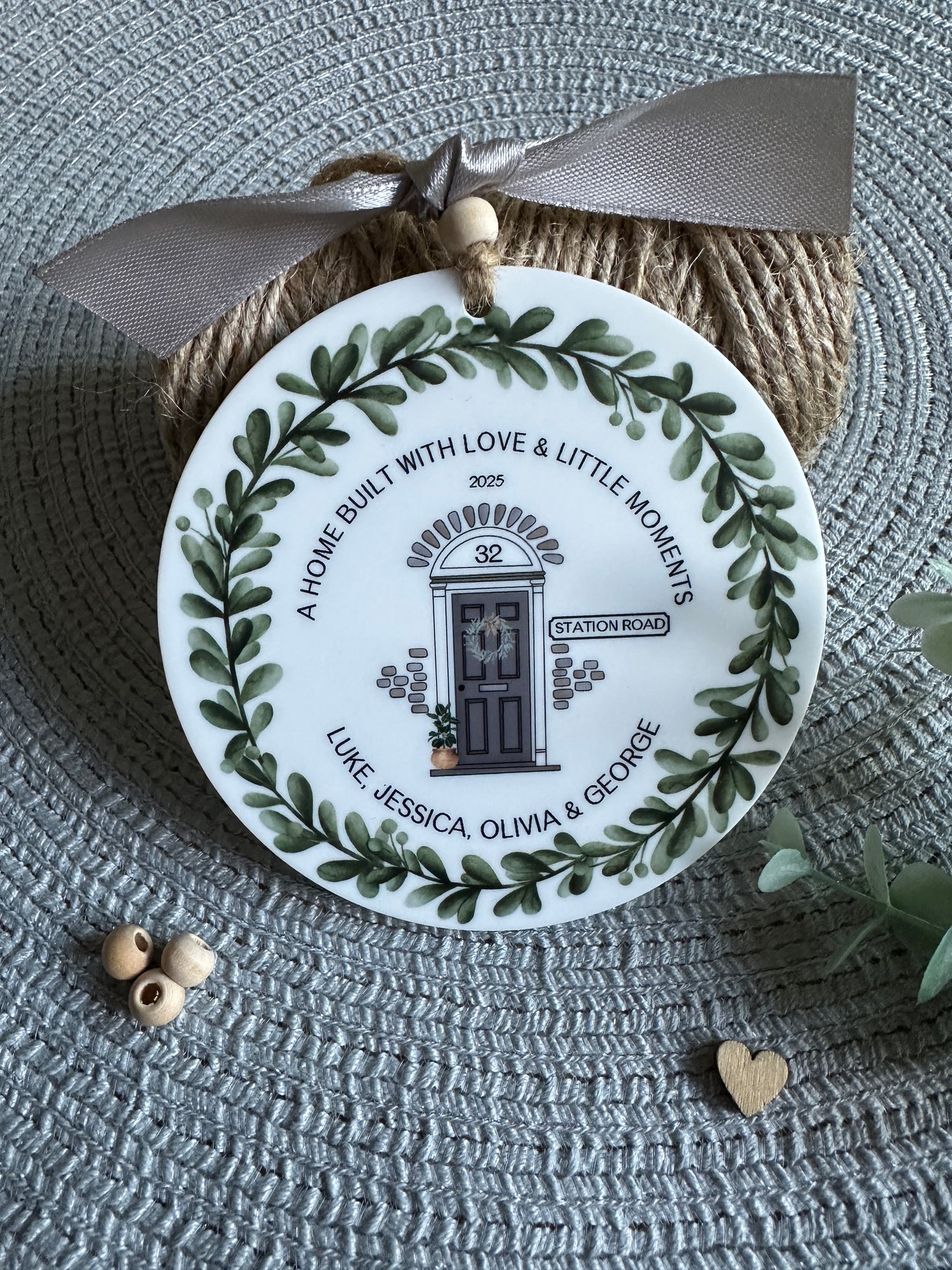 Personalised Handmade New Home Keepsake, Matching Card Available