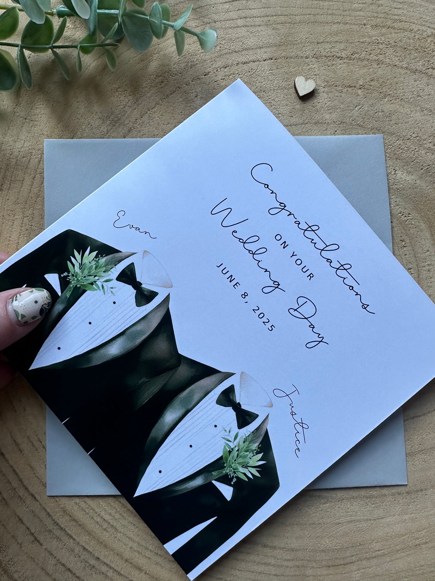 Personalised Mr and Mr Wedding Card