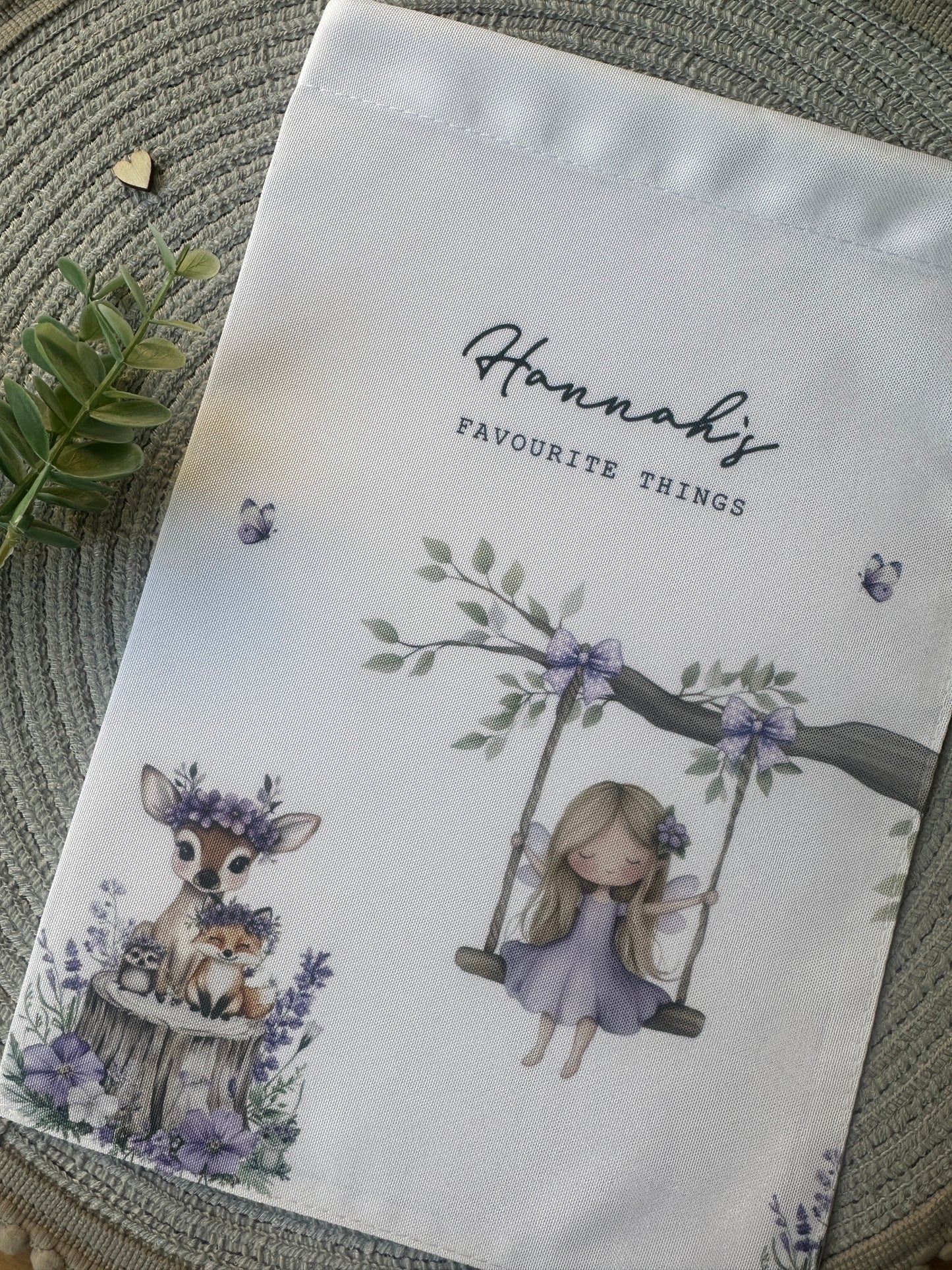 Personalised Girls Fairy Bag – Birthday Gift, Toy Bag, Optional Matching Card