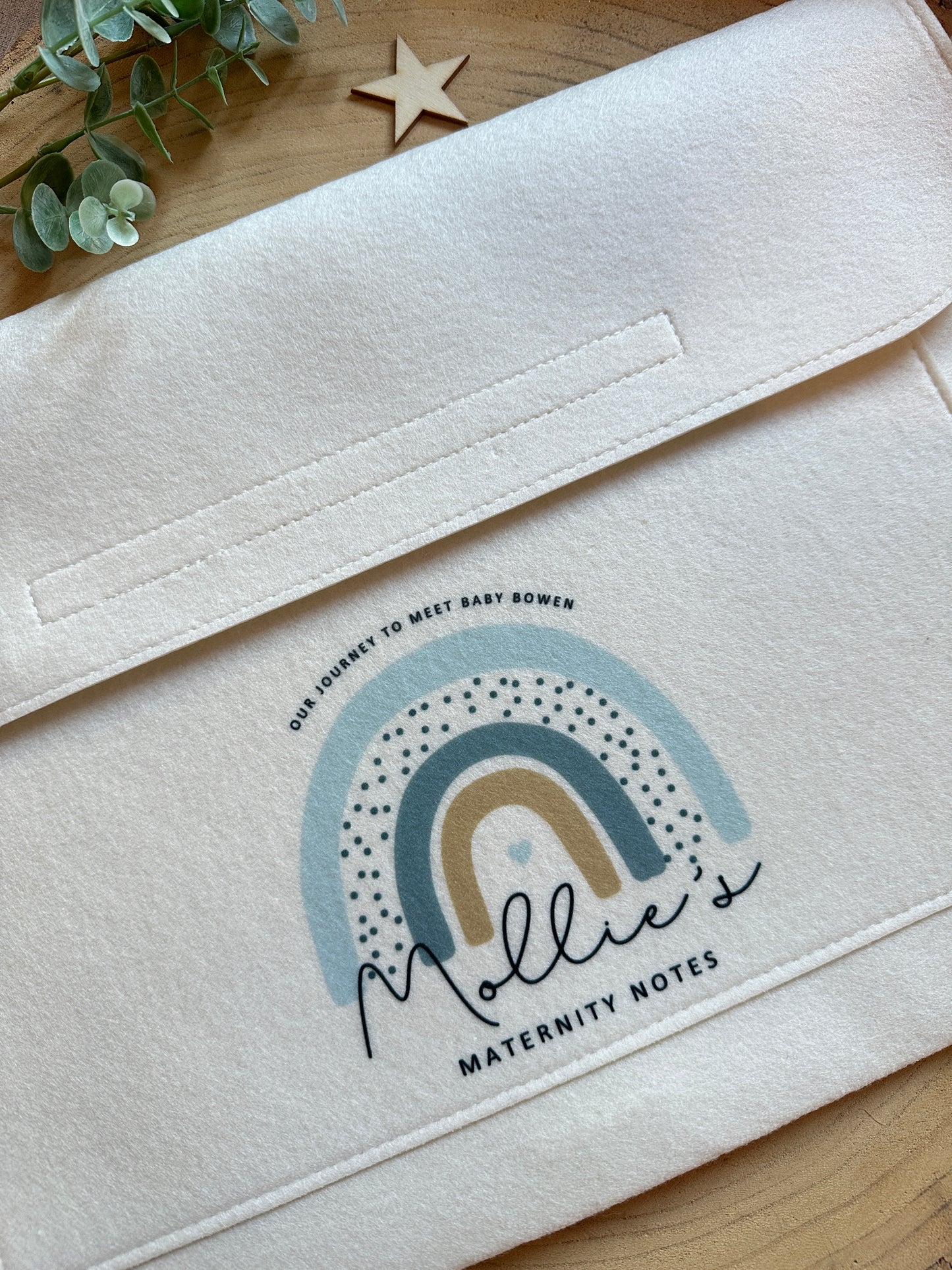 Personalised Pregnancy Notes Folder - Rainbow Maternity Notes, Welsh/English, Baby Shower Gift, Baby Journey Folder, Nodiadau Mamolaeth