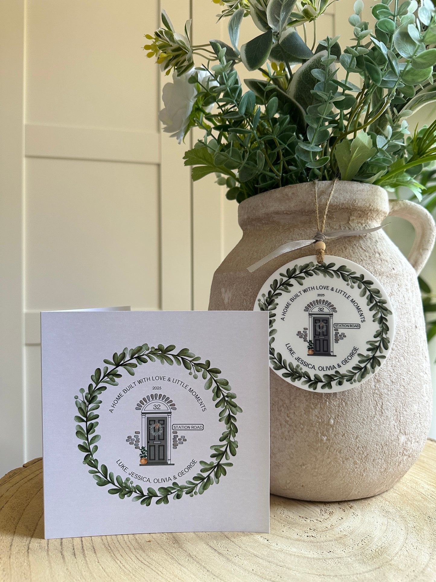 Personalised Handmade New Home Keepsake, Matching Card Available