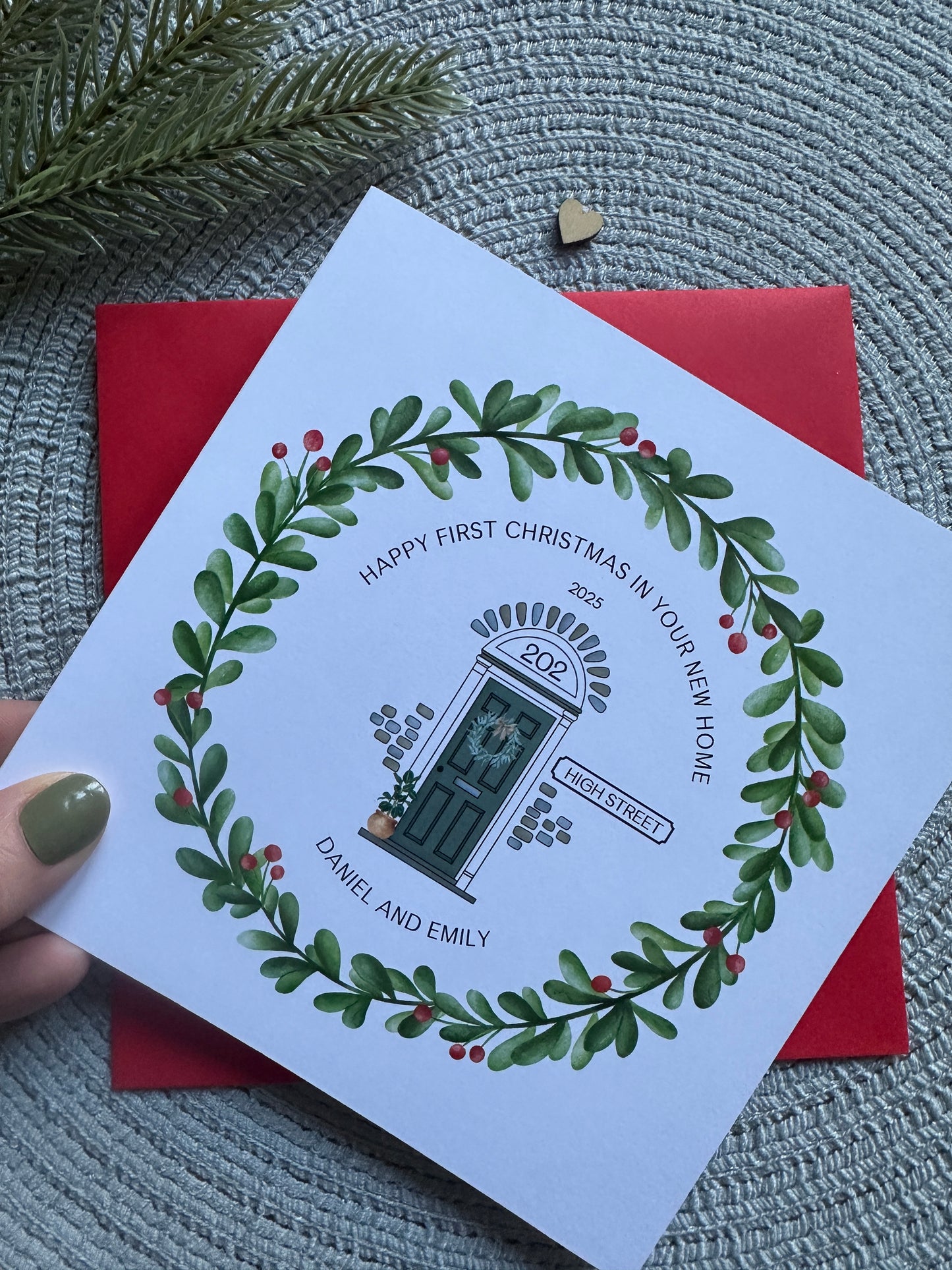 Personalised First Christmas New Home Decoration; 1st Xmas Customised Tree Bauble