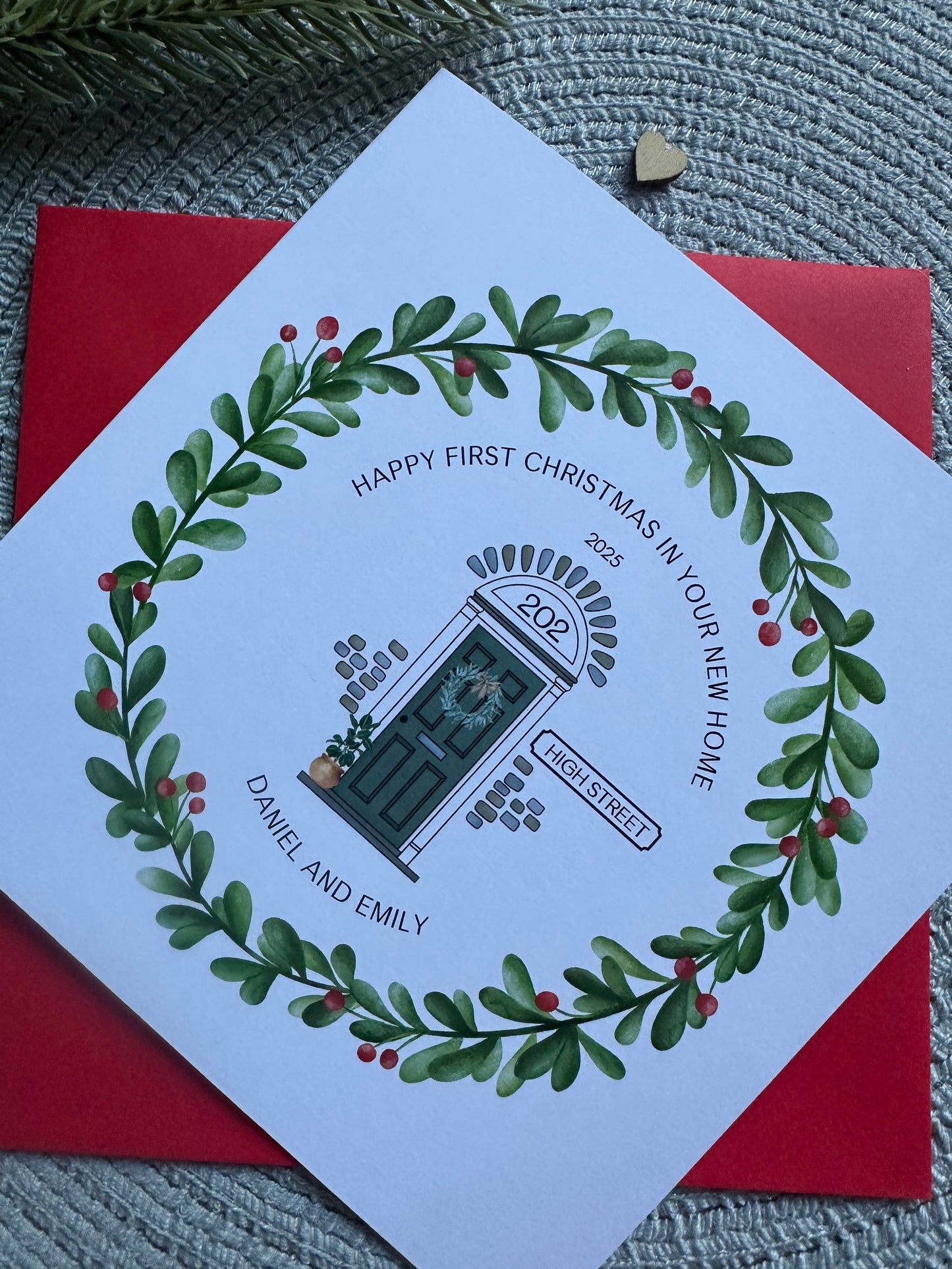 Personalised First Christmas New Home Decoration; 1st Xmas Customised Tree Bauble
