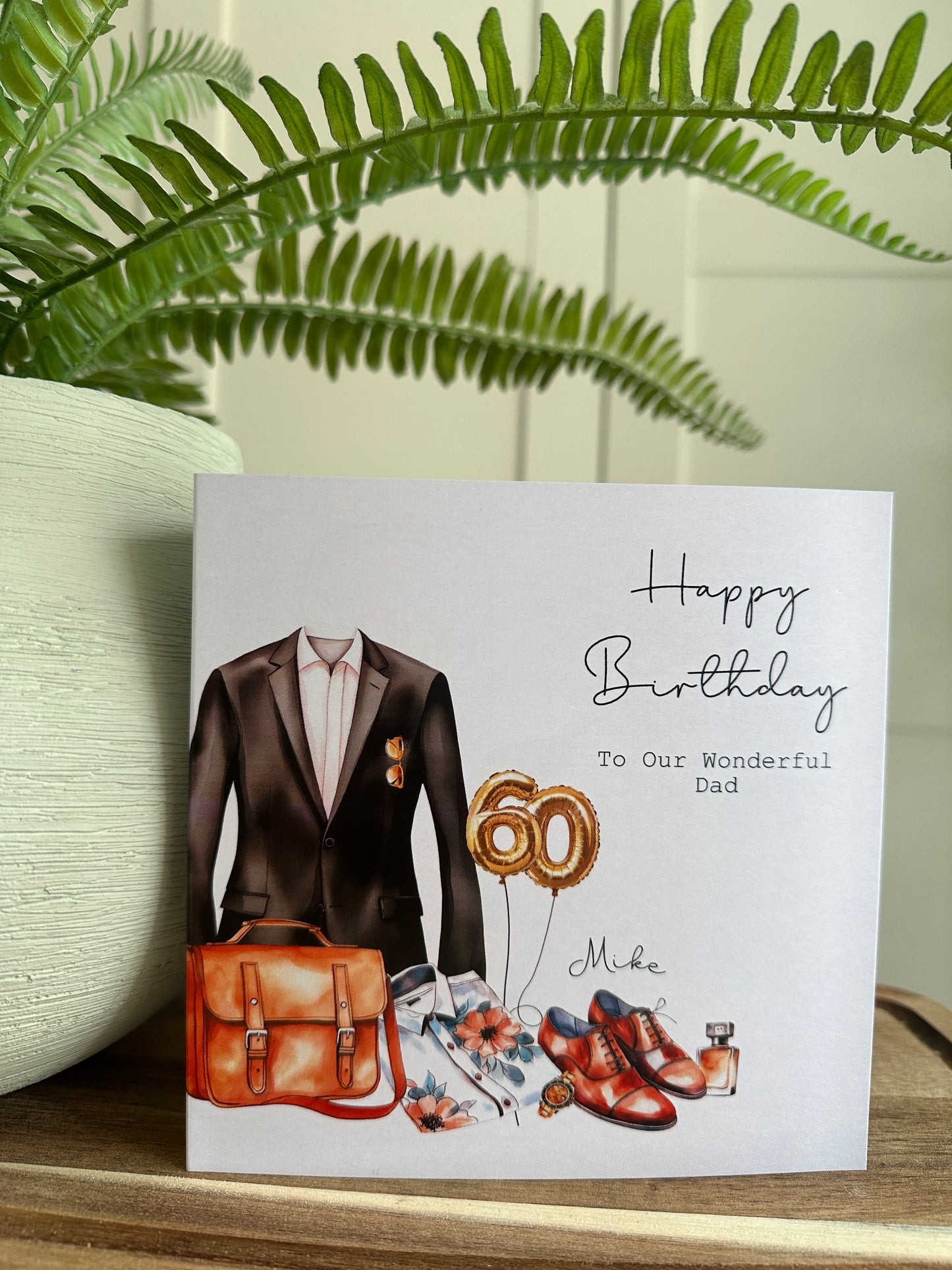 Personalised Stylish Birthday Card for Men