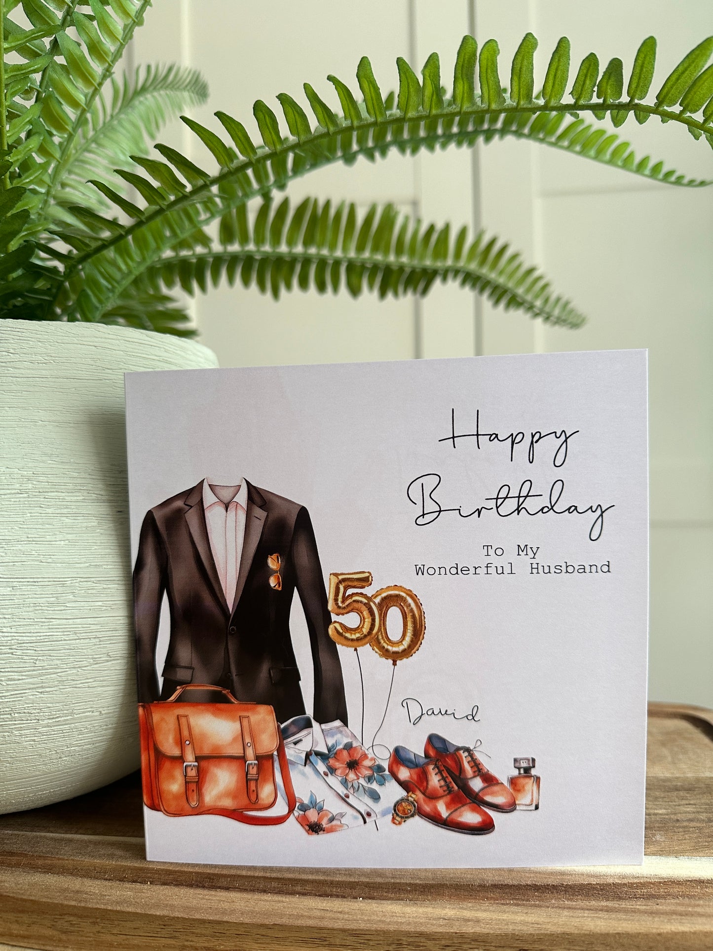 Personalised Stylish Birthday Card for Men