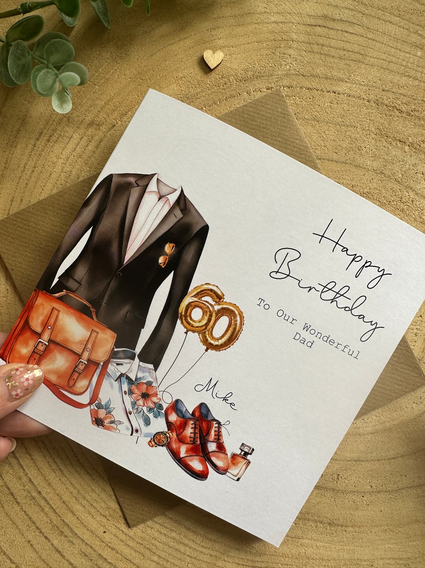 Personalised Stylish Birthday Card for Men