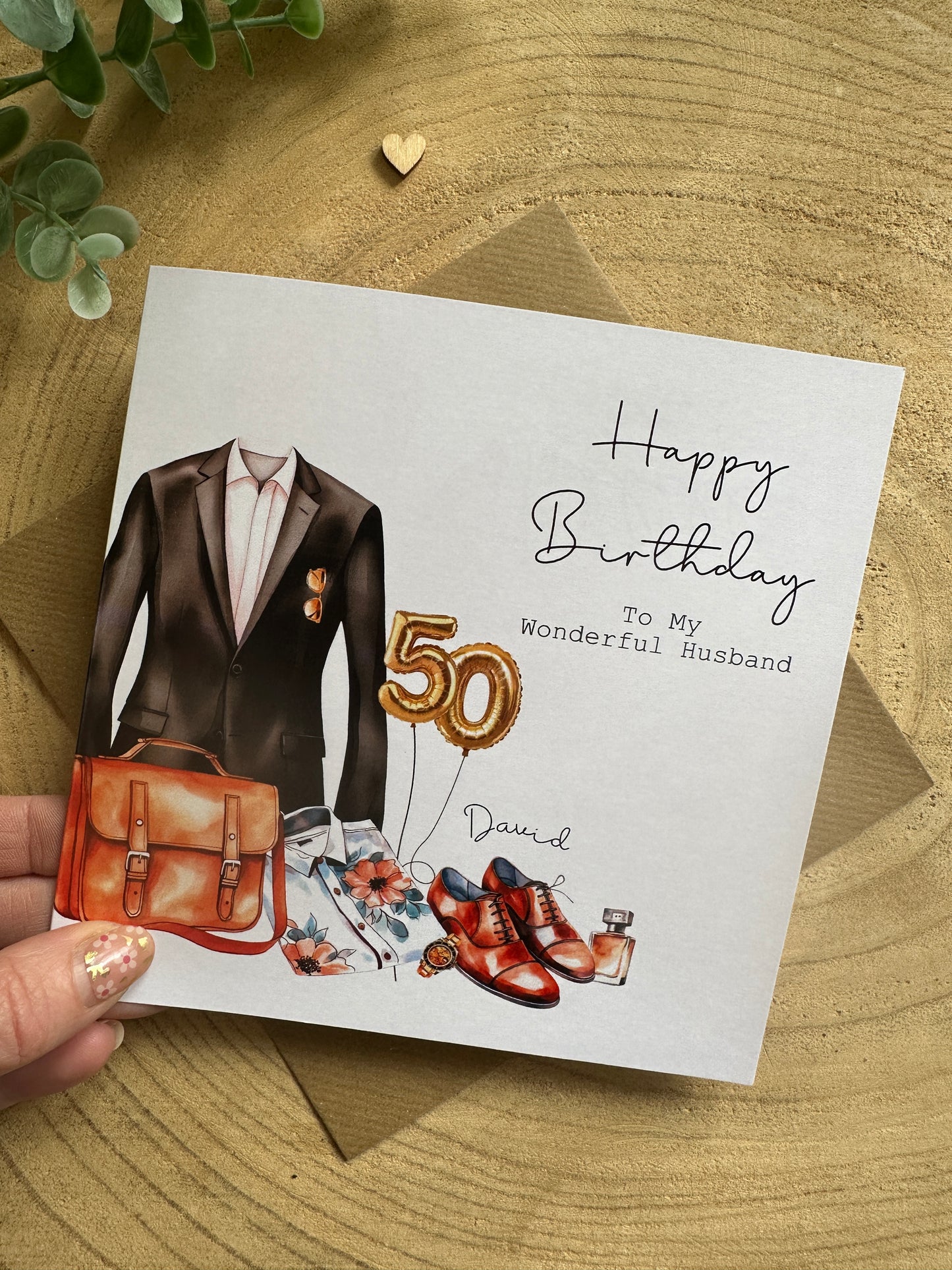 Personalised Stylish Birthday Card for Men