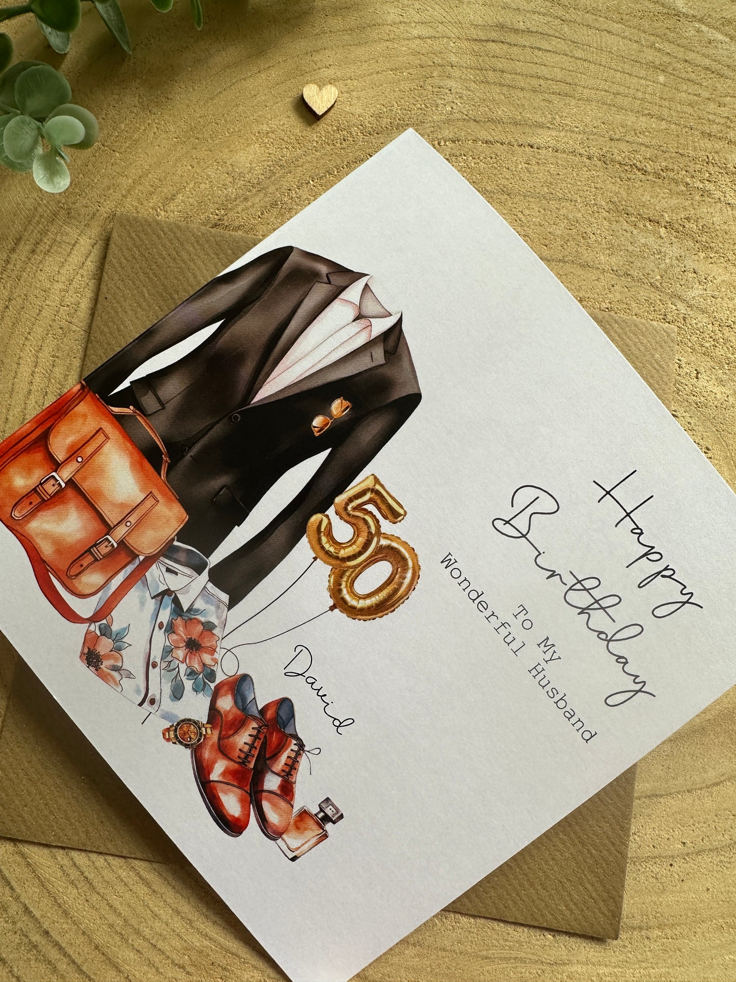 Personalised Stylish Birthday Card for Men