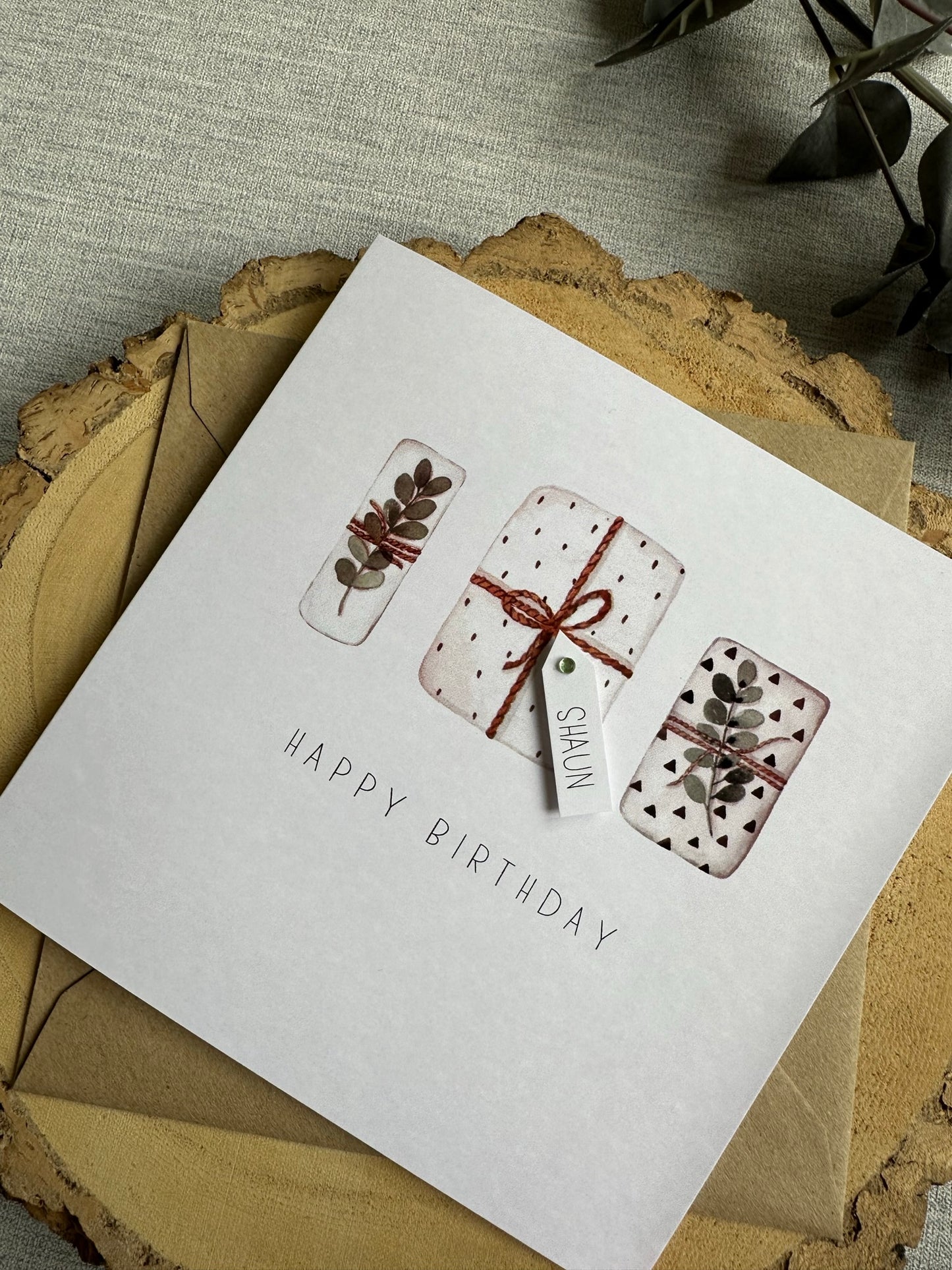 Personalised Birthday Card - Neutral Theme