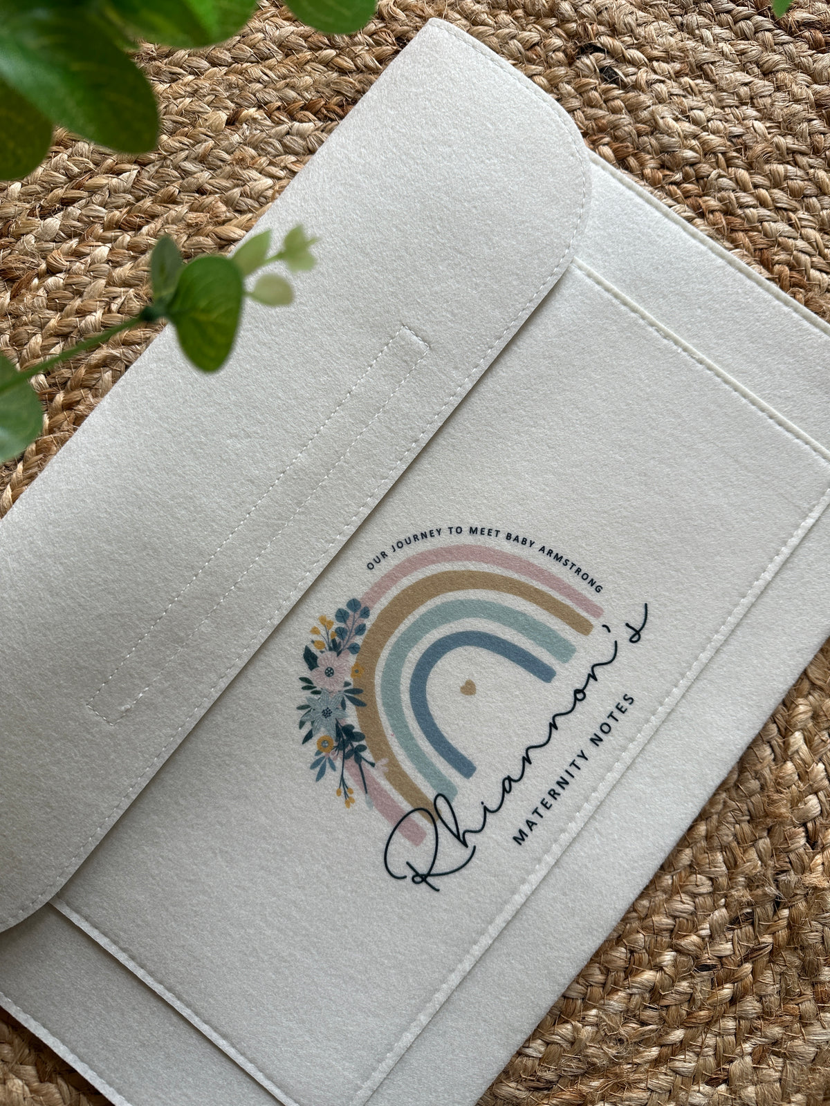 Personalised Pregnancy Notes Folder - Rainbow Maternity Notes, Welsh/English, Baby Shower Gift, Baby Journey Folder, Nodiadau Mamolaeth