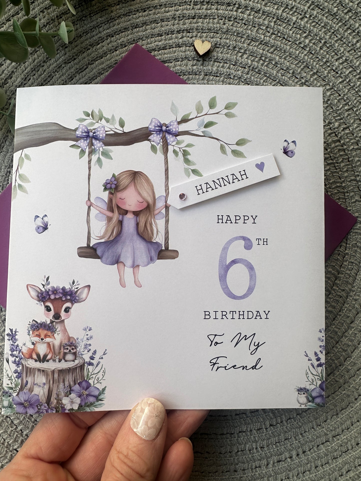 Personalised Girls Fairy Bag – Birthday Gift, Toy Bag, Optional Matching Card