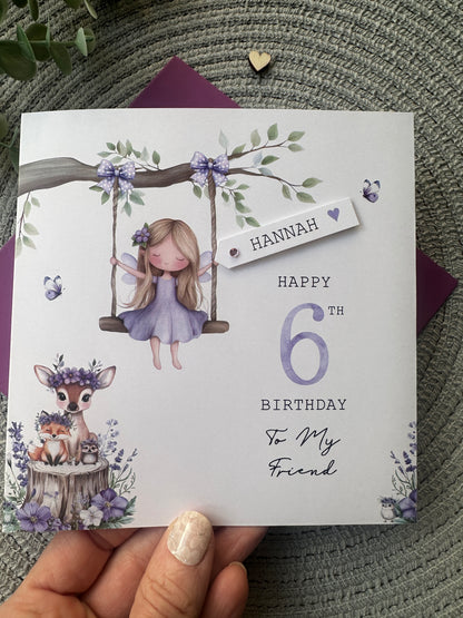 Personalised Girls Fairy Bag – Birthday Gift, Toy Bag, Optional Matching Card