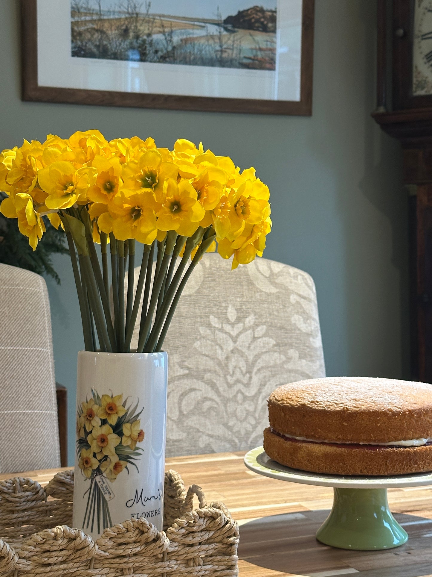 Personalised Daffodil Ceramic Vase