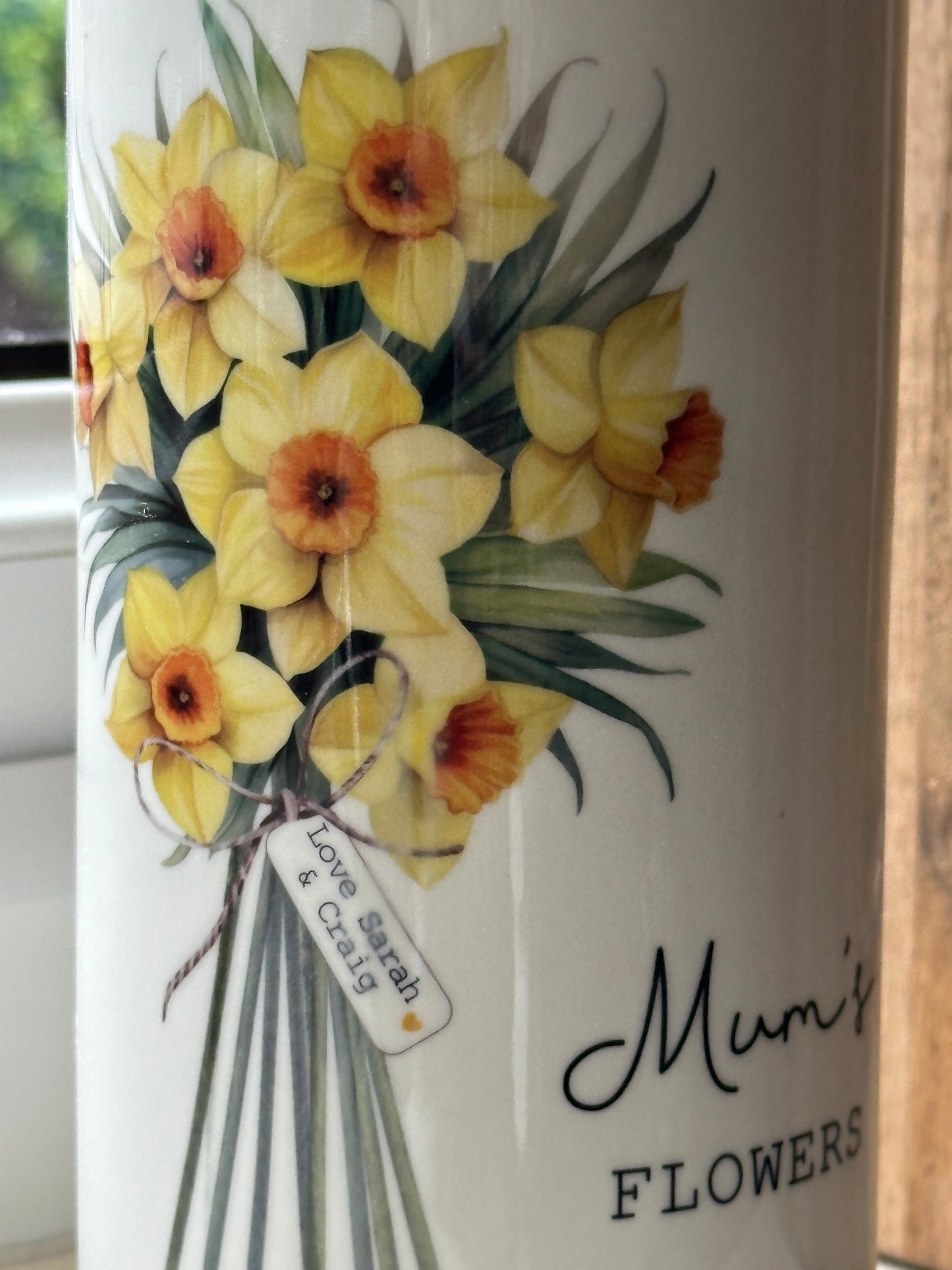 Personalised Daffodil Ceramic Vase