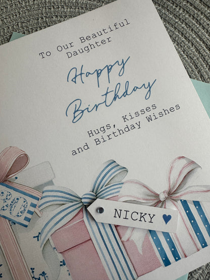 Personalised Milestone Birthday Presents Card