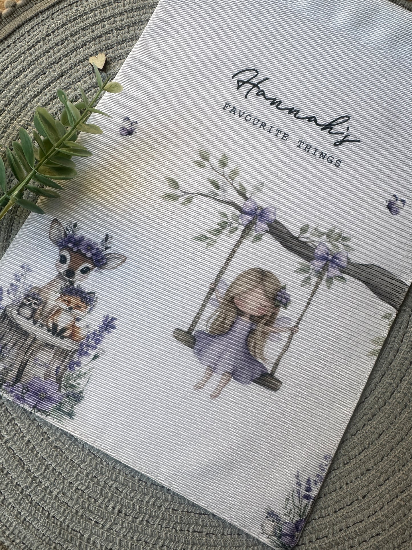 Personalised Girls Fairy Bag – Birthday Gift, Toy Bag, Optional Matching Card