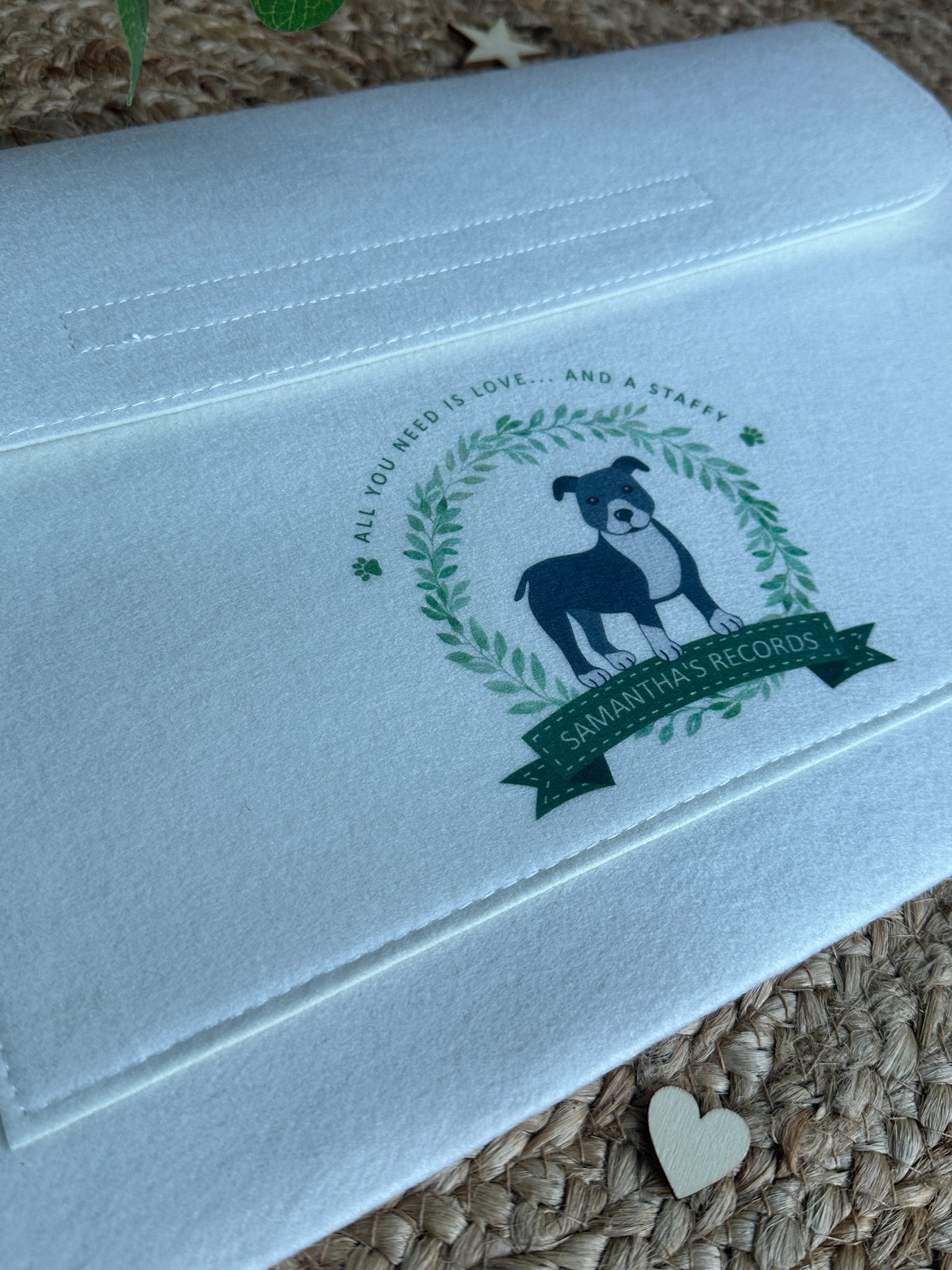 Personalised Dog Notes Folder - Custom Puppy Document Folder, Vet Records, Dog Breed Customisation, Perfect Pet Owner & New Puppy Gift