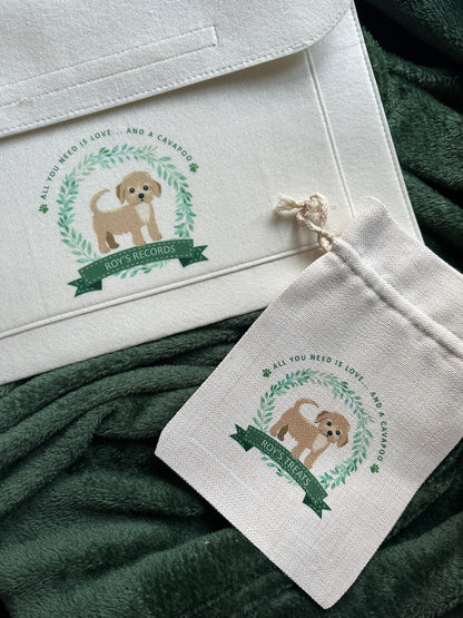 Personalised Dog Treat Bag - Custom Puppy dog Treat Pouch, Dog Breed Customisation, Perfect Pet Owner & New Puppy Gift