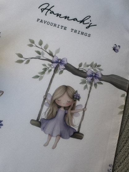 Personalised Girls Fairy Bag – Birthday Gift, Toy Bag, Optional Matching Card