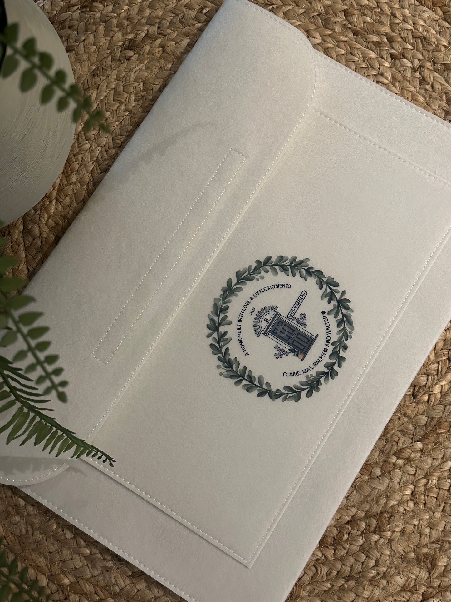 Personalised Home Document Folder, Custom Door Colour