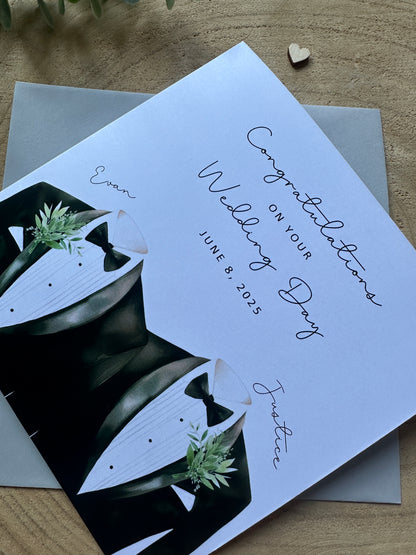 Personalised Mr and Mr Wedding Card