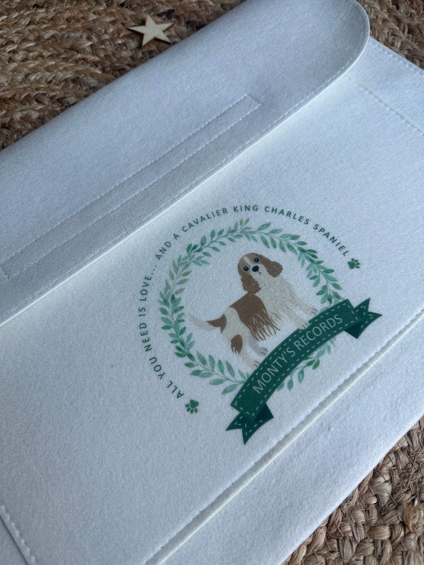 Personalised Dog Notes Folder - Custom Puppy Document Folder, Vet Records, Dog Breed Customisation, Perfect Pet Owner & New Puppy Gift
