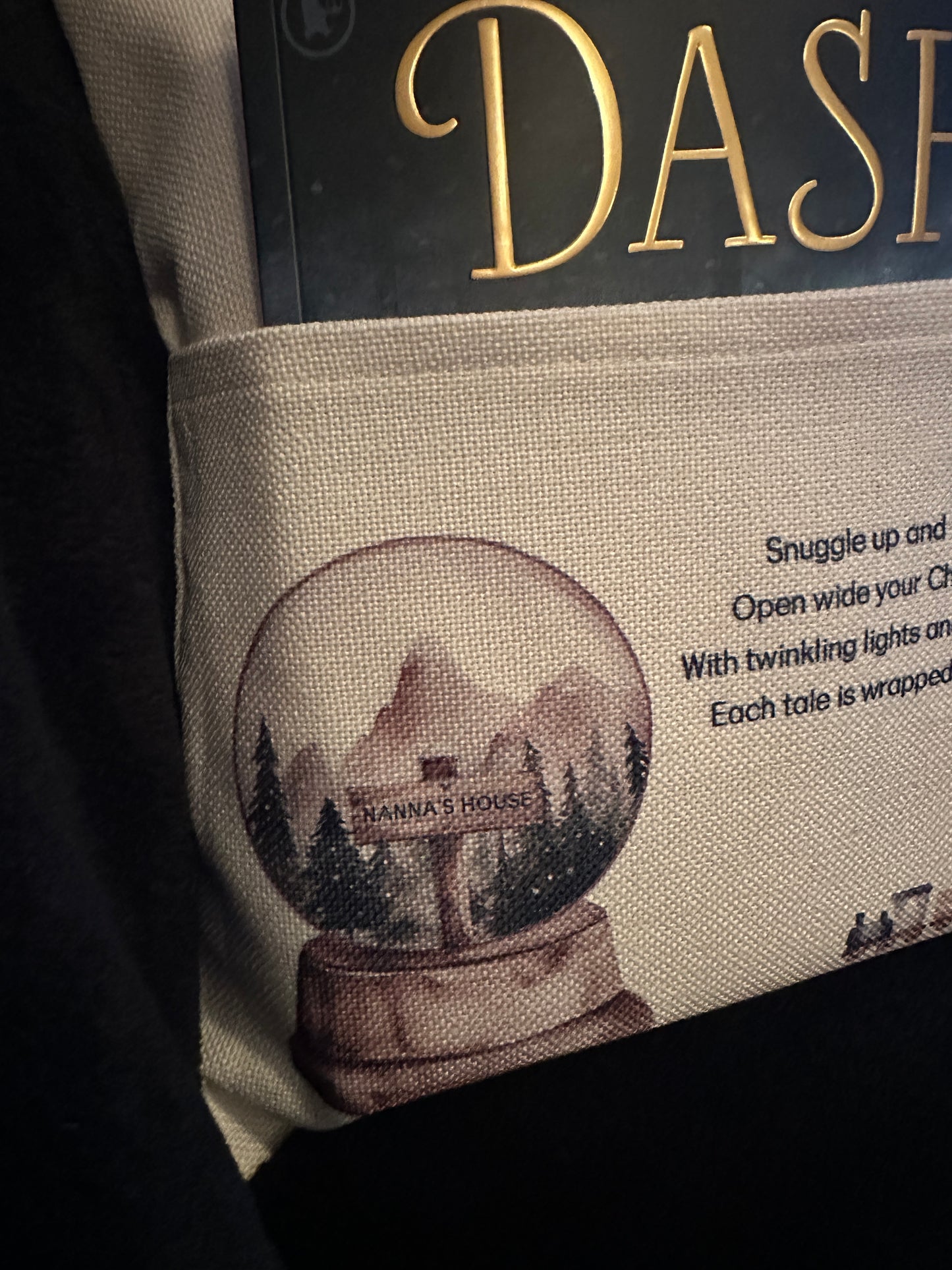 Personalised Christmas Children’s Reading Cushion with Book Pocket
