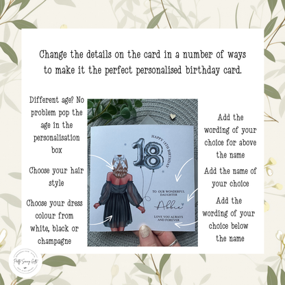 Personalised birthday card with customizable text 