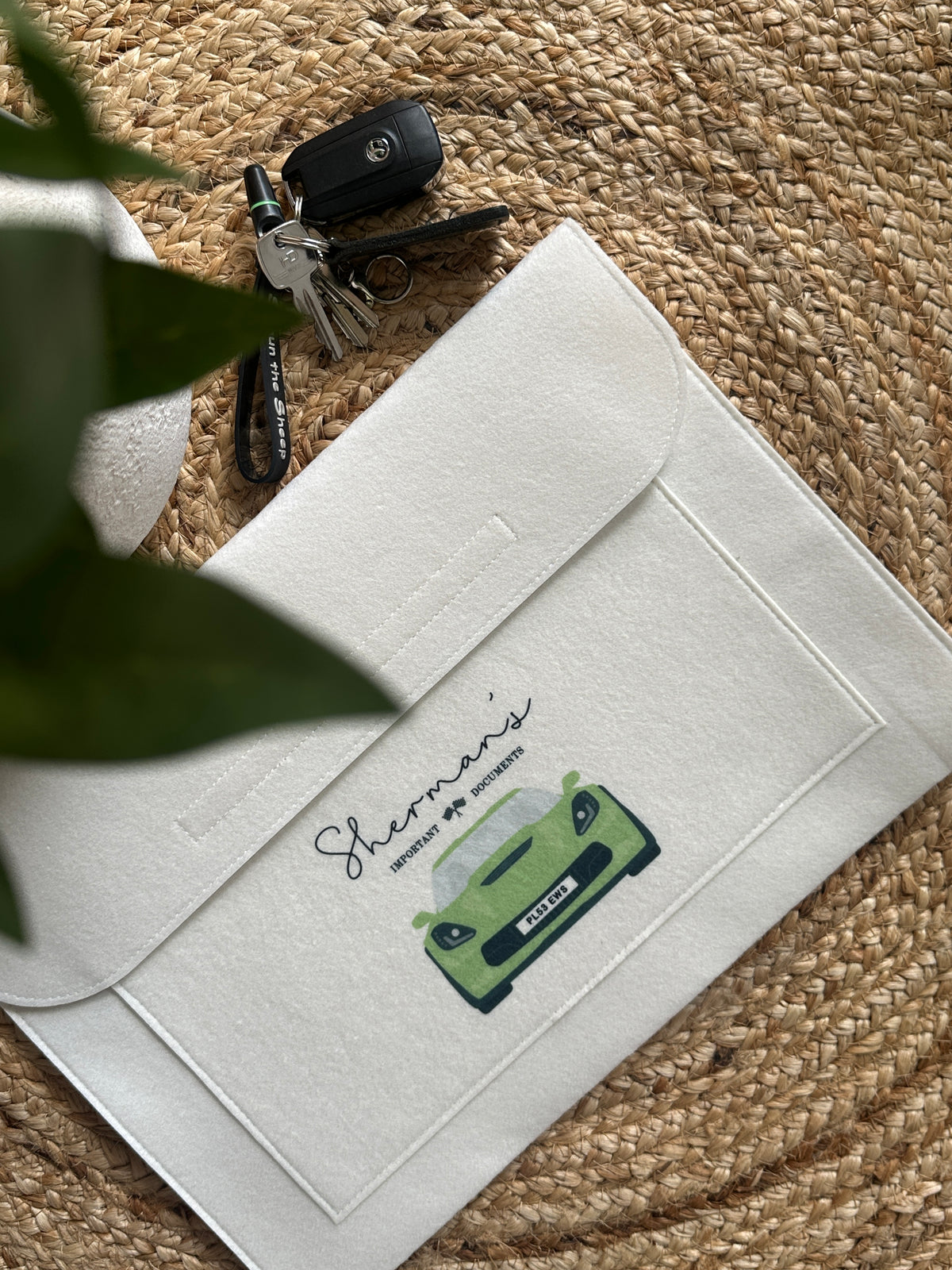 Personalised Car Document Wallet Folder