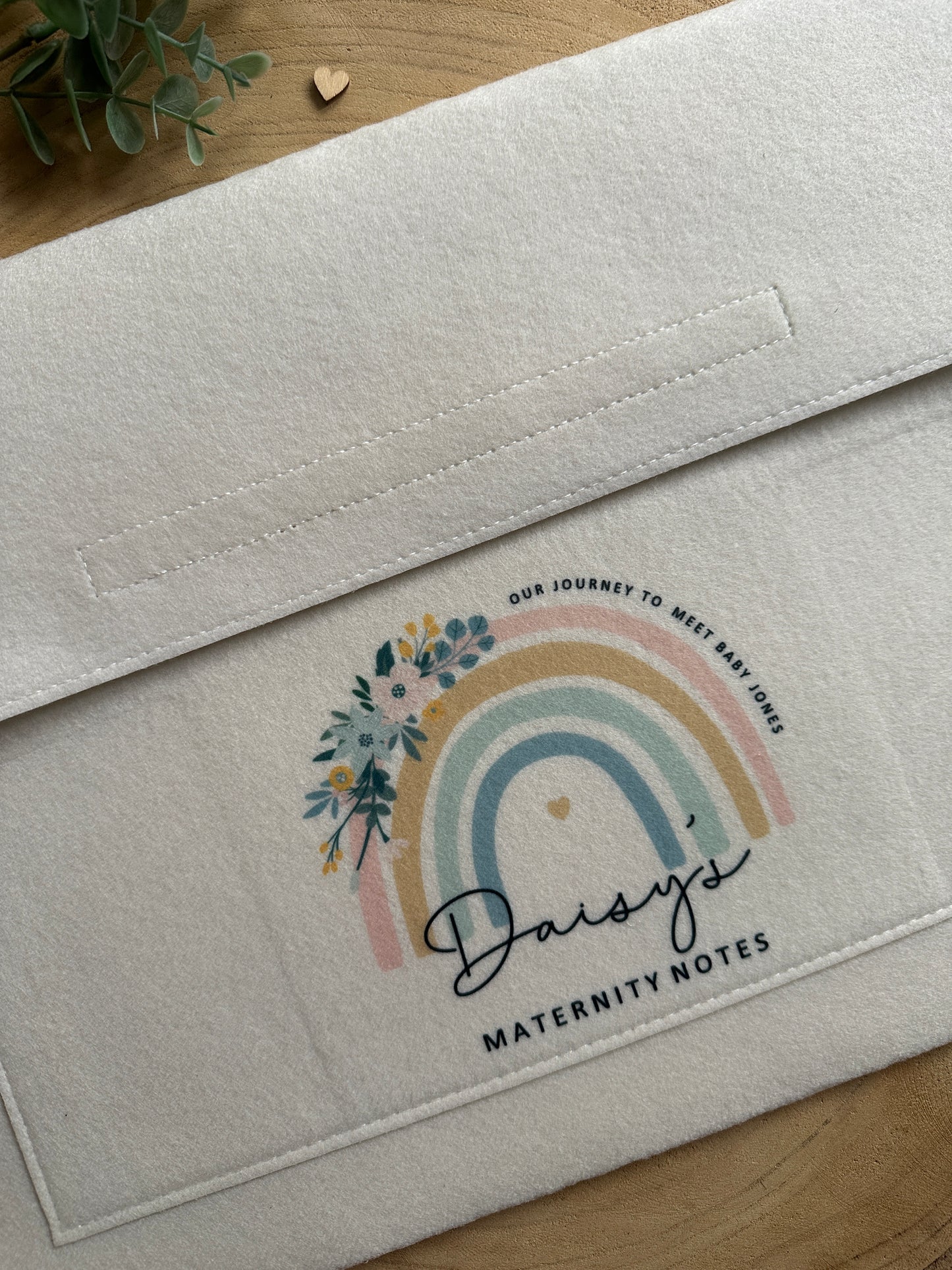 Personalised Pregnancy Notes Folder - Rainbow Maternity Notes, Welsh/English, Baby Shower Gift, Baby Journey Folder, Nodiadau Mamolaeth