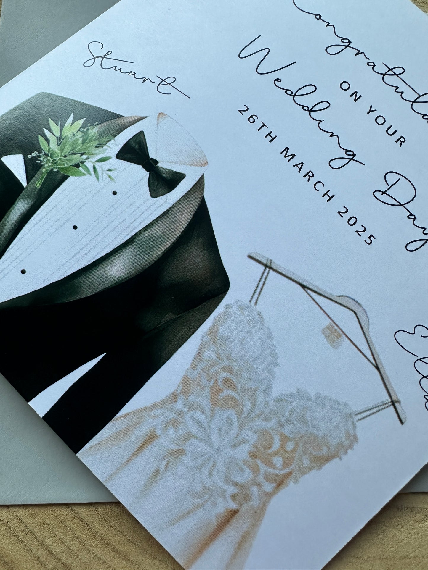 Personalised Mr and Mrs Wedding Card