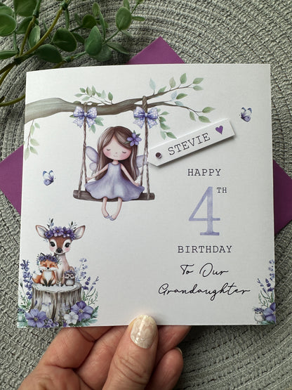 Personalised Girls Fairy Bag – Birthday Gift, Toy Bag, Optional Matching Card