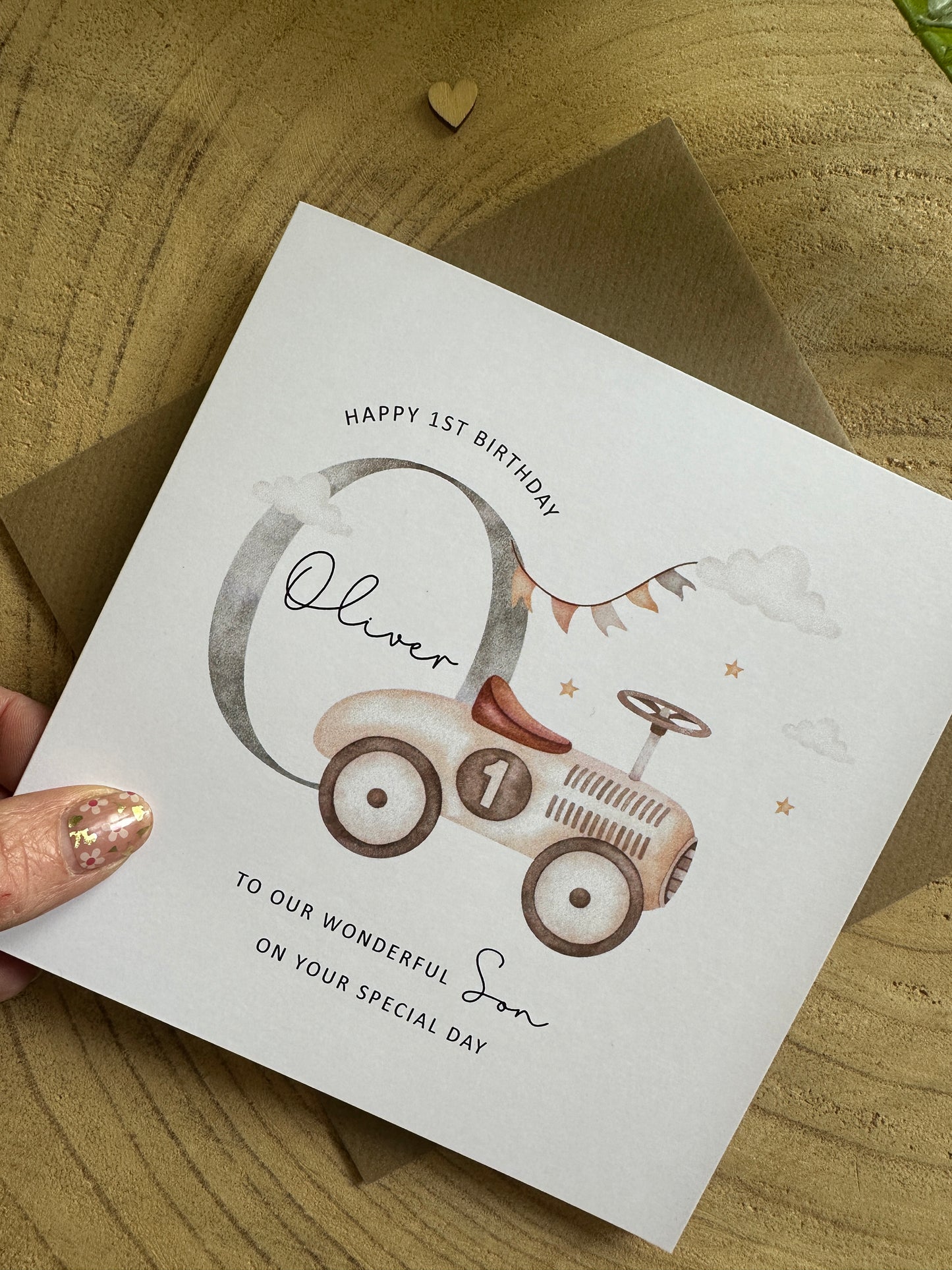 Personalised 1st Birthday Card & Keepsake - Grandson, Son, Nephew, Godson, Any Age
