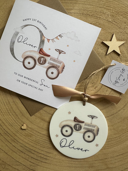 Personalised 1st Birthday Card & Keepsake - Grandson, Son, Nephew, Godson, Any Age