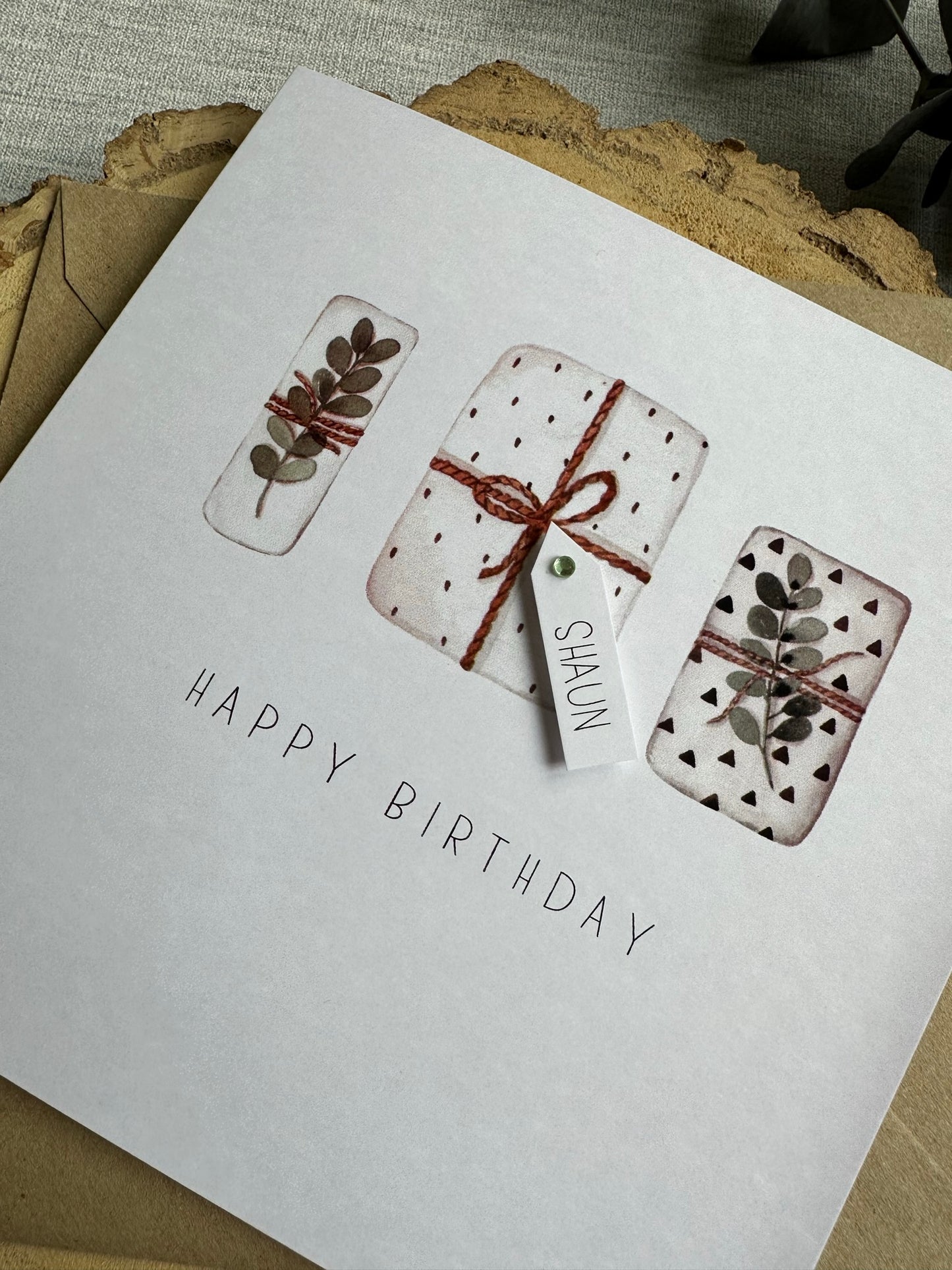 Personalised Birthday Card - Neutral Theme - Male or Female Any Name