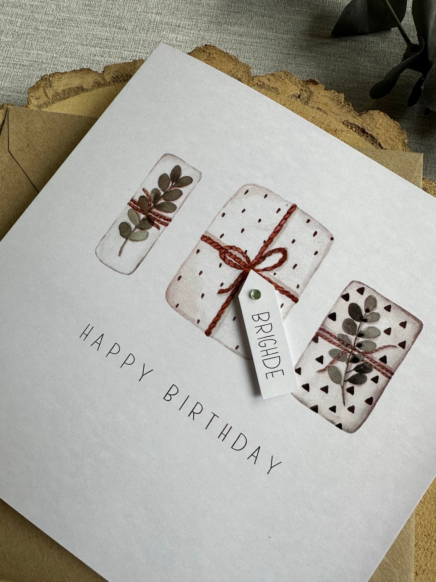 Personalised Birthday Card - Neutral Theme - Male or Female Any Name