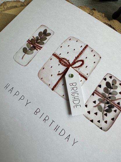 Personalised Birthday Card - Neutral Theme