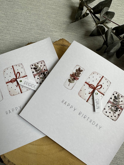 Personalised Birthday Card - Neutral Theme