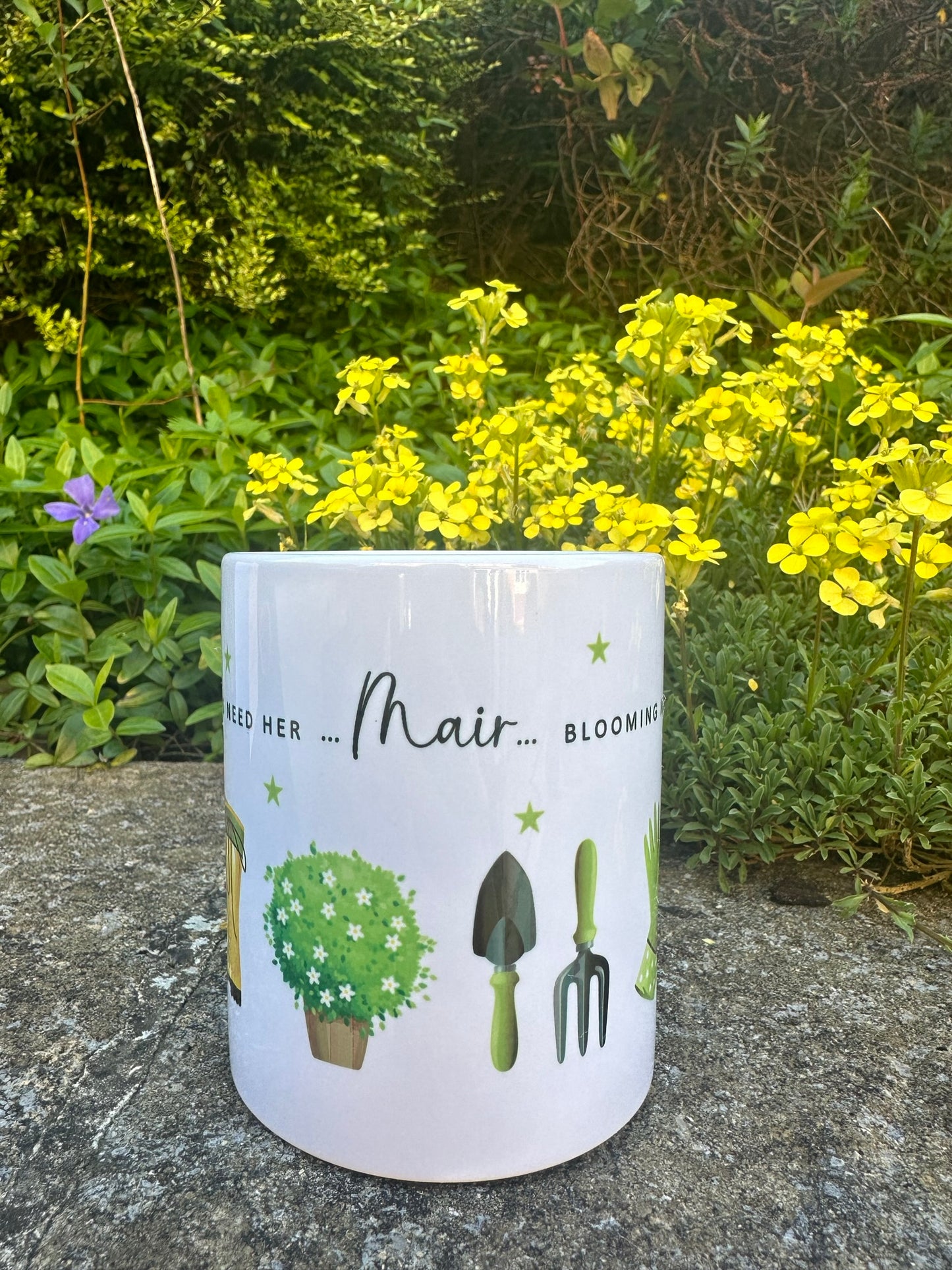 Personalised Gardening Mug, Card or Set - Blooming Marvellous Gardener - Great gift for Birthdays or Father's Day