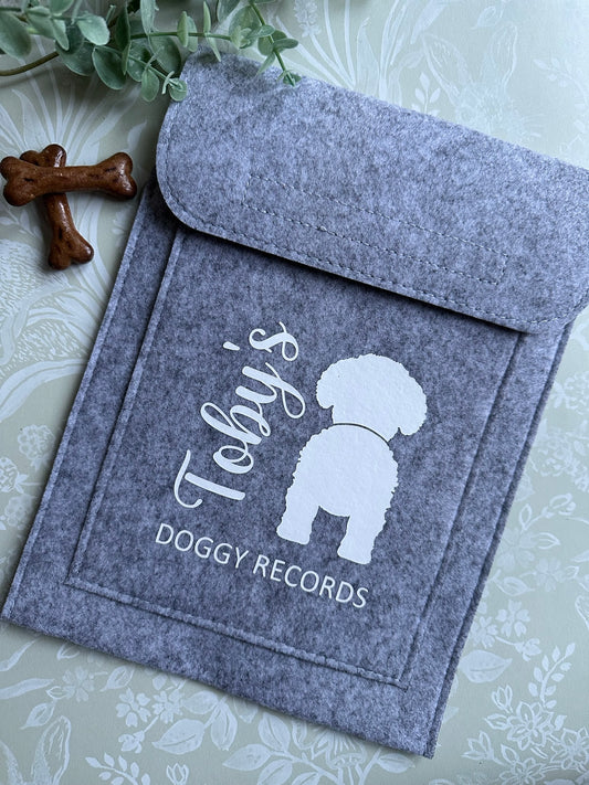 Personalised Doggy Notes Folder - Dog Folder, Vet Notes, New Puppy