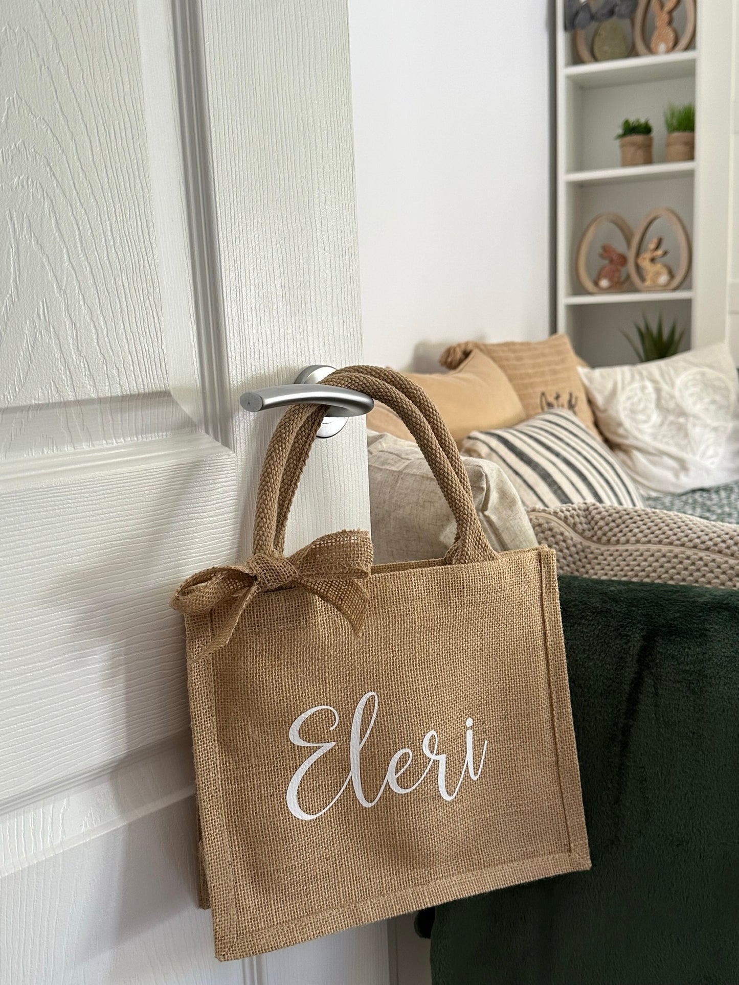 Personalised Mini Tote Bag - Natural - Perfect Bag, Lunch Bag, Gift Bag - Great gift for Bridesmaids and Teachers