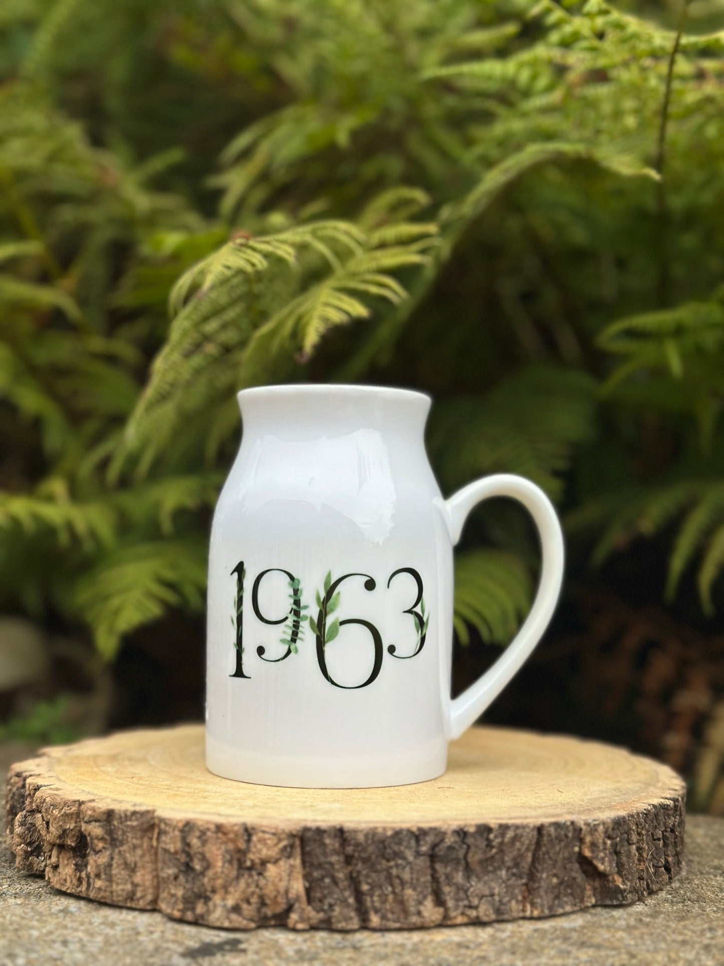 Personalised Ceramic Vase - Mini & Midi Jugs, Two Sizes, Birth Year, Special Birthday, Flower Vase, Pencil Pot, Make Up Brush Pot, Any Year