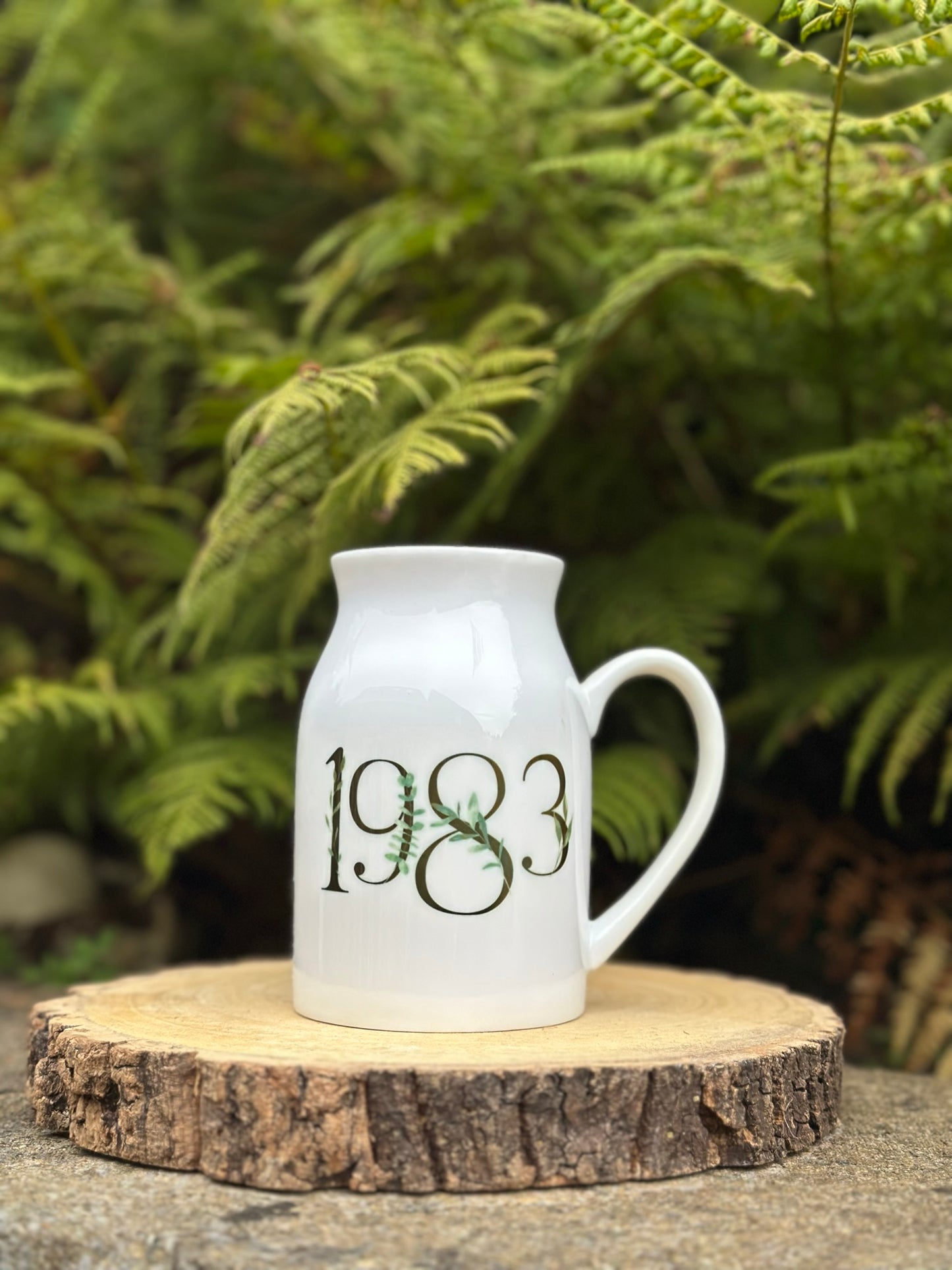 Personalised Ceramic Vase - Mini & Midi Jugs, Two Sizes, Birth Year, Special Birthday, Flower Vase, Pencil Pot, Make Up Brush Pot, Any Year