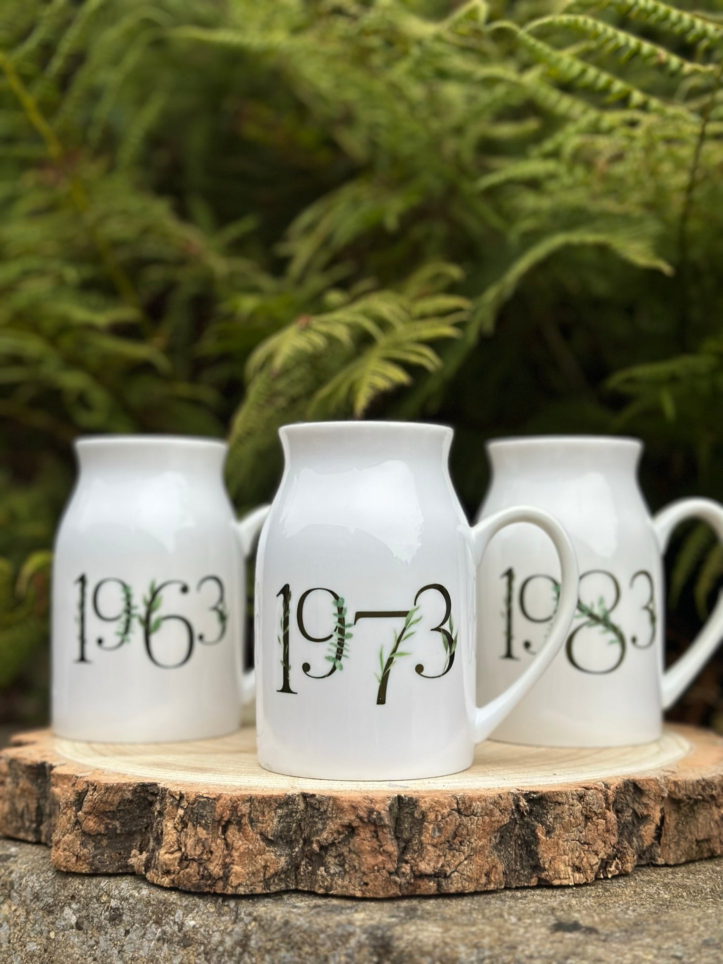 Personalised Ceramic Vase - Mini & Midi Jugs, Two Sizes, Birth Year, Special Birthday, Flower Vase, Pencil Pot, Make Up Brush Pot, Any Year