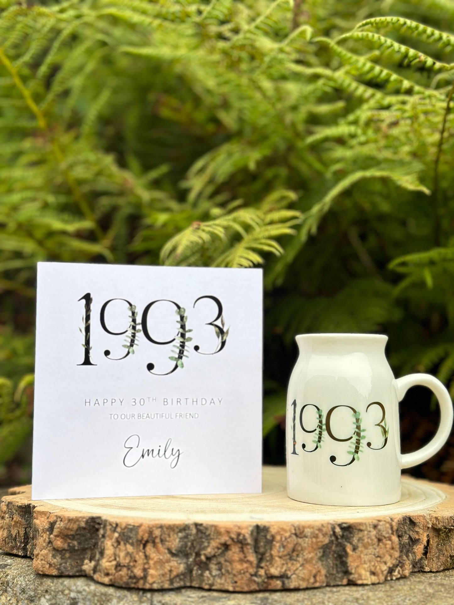 Personalised Ceramic Vase - Mini & Midi Jugs, Two Sizes, Birth Year, Special Birthday, Flower Vase, Pencil Pot, Make Up Brush Pot, Any Year