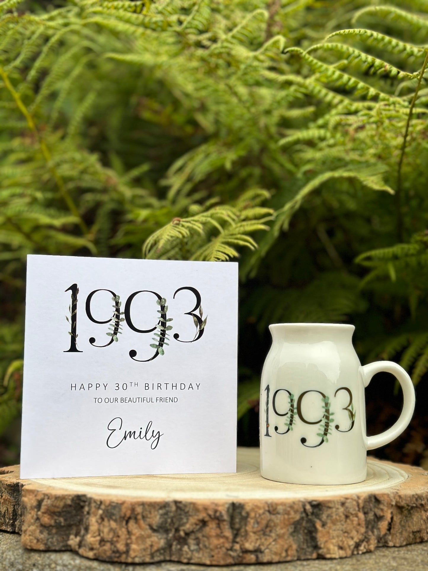 Personalised Ceramic Vase - Mini & Midi Jugs, Two Sizes, Birth Year, Special Birthday, Flower Vase, Pencil Pot, Make Up Brush Pot, Any Year